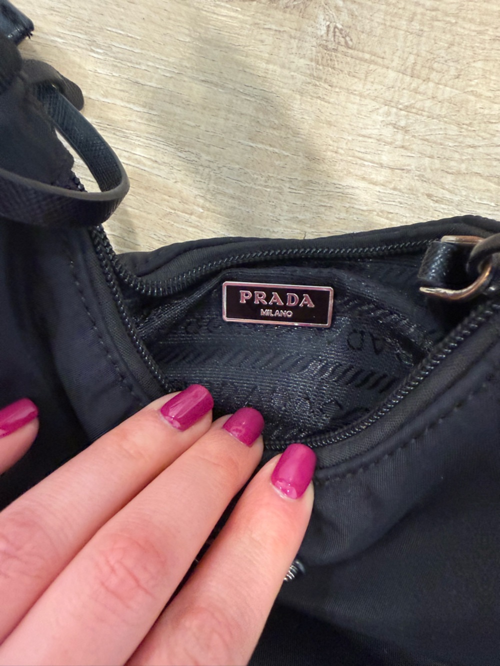 Prada Black Mini Nylon Shoulder Bag - Picture 4 of 4